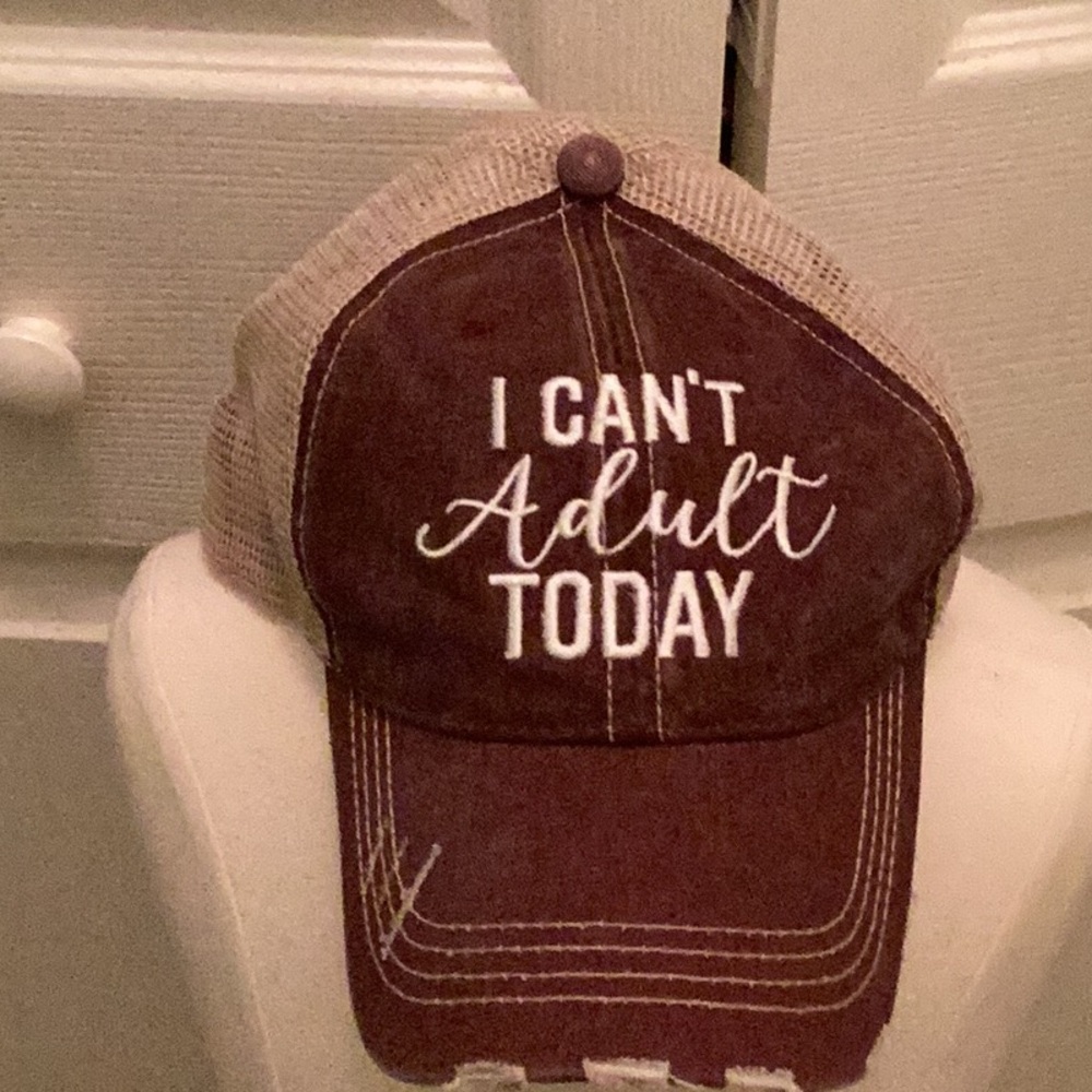 😎NWT Fun Unisex Cap “ I Can’t Adult Today “ 😎Closet Must Have Makes Perfect Gift